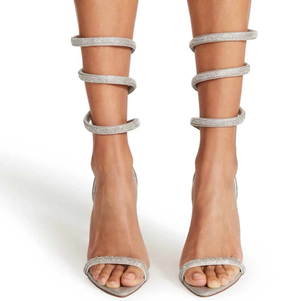 Silver Rhinestone Steve Madden Heels